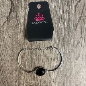 Paparazzi Silver Bracelet with Black Accent Women’s. NWT.